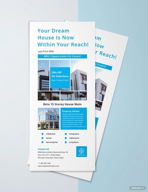 Modern Real Estate Rack Card Template