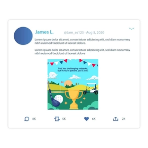 Golf Linkedin Post