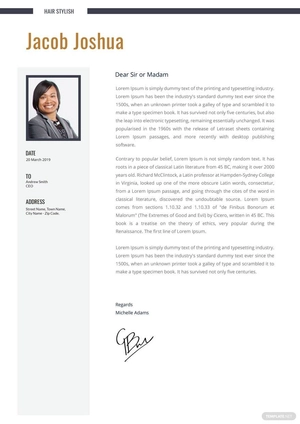 Impressive Hair Style Resume