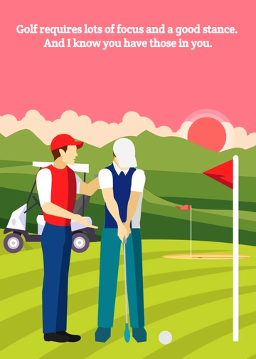 Free Golf Message  Template to Edit Online