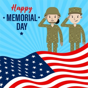 Happy Memorial Day Illustration