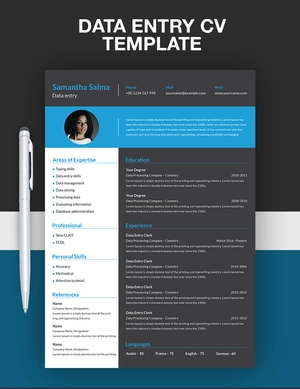 Data Entry CV Template Data Entry CV Template