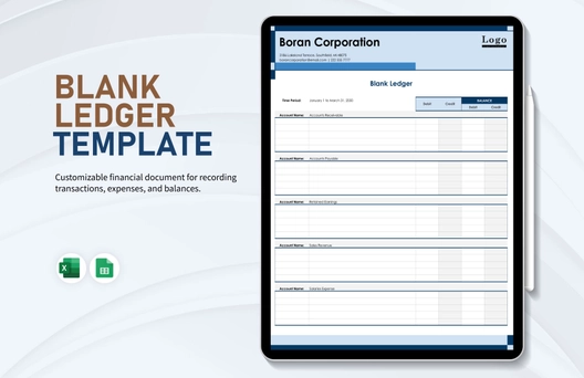 Blank Ledger Template