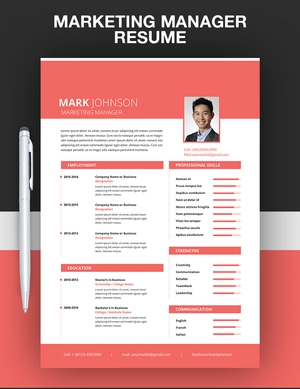 Marketing Manager Resume