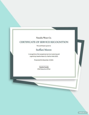 Employee Certificate of Service Template