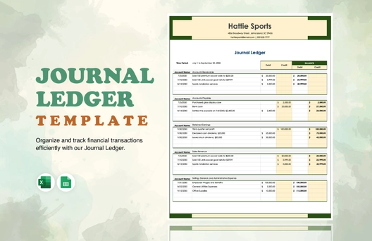 Journal Ledger Template