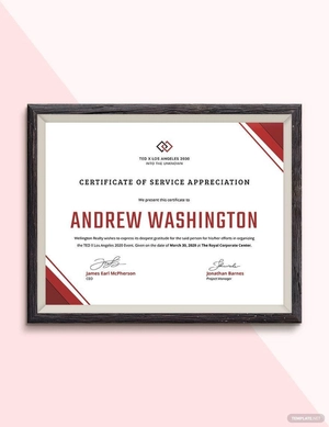 Employment Certificate of Service Template