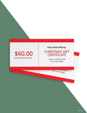 Christmas Gift Certificate Template