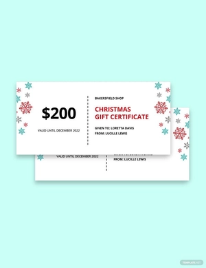 Creative Christmas Gift Certificate Template