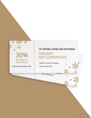 Merry Christmas Gift Certificate Template