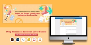 Drug Awareness Facebook Cover Banner
