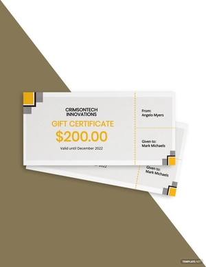 Modern Company Gift Certificate Template