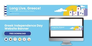 Greek Independence Day Website Banner