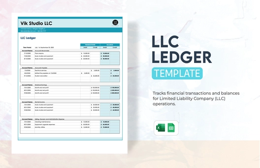 Llc Ledger Template