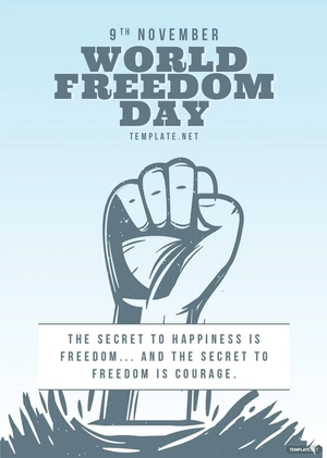 World Freedom Day Card Template