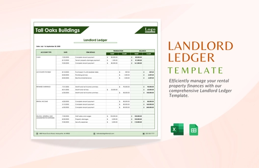 Landlord Ledger Template