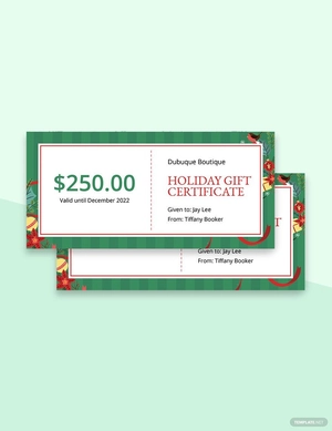 Creative Holiday Gift Certificate Template
