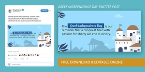 Greek Independence Day Twitter Post