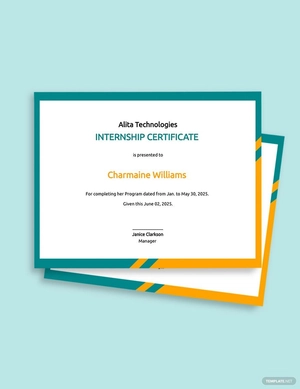 Student Internship Certificate Template