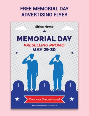 Memorial Day Advertising Flyer