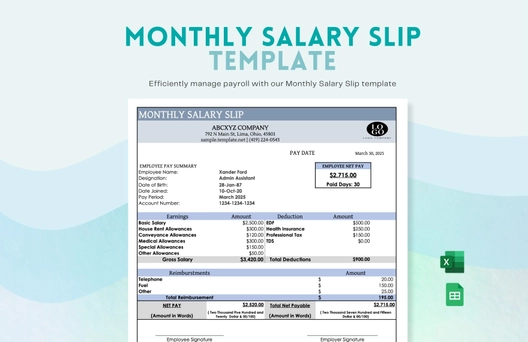 Monthly Salary Slip