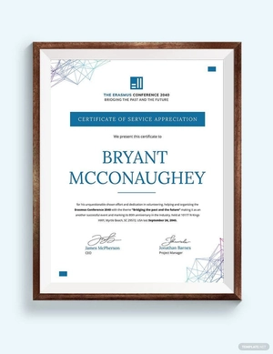 Volunteer Service Certificate Template