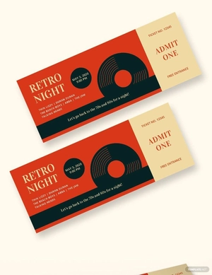 Retro Ticket Template