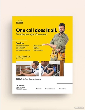 Plumber Flyer Template