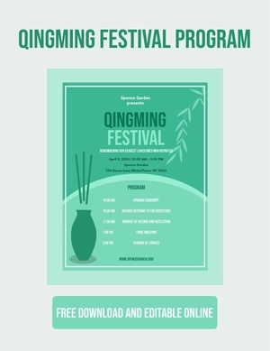 Qingming Festival Program Qingming Festival Program
