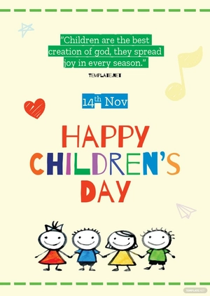 Children's Day Greeting Card Template