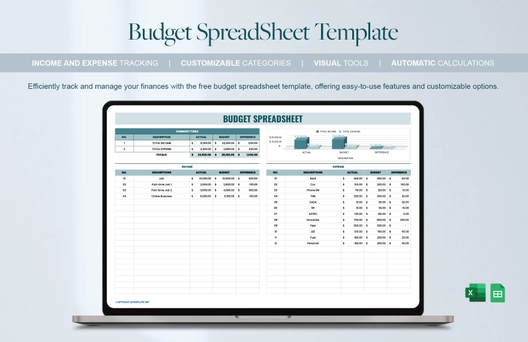 Budget SpreadSheet Template Budget SpreadSheet Template