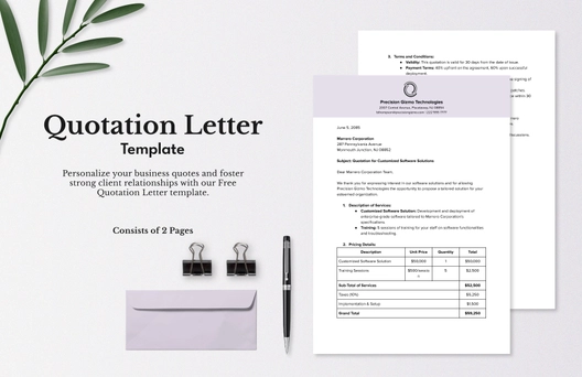 Quotation Letter Template