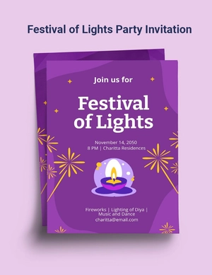 Festival of Lights Party Invitation