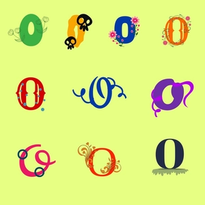 O Letter Design Clipart