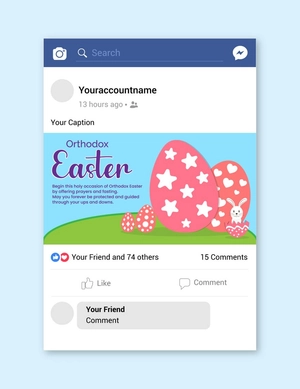 Orthodox Easter Facebook Post