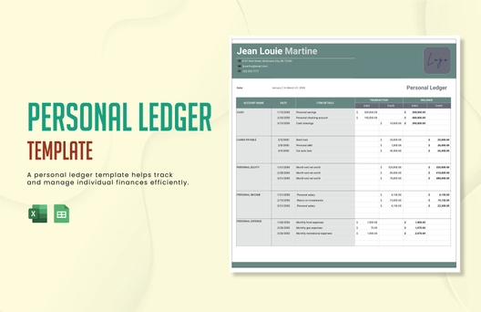 Personal Ledger Template