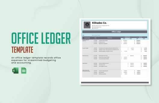 Office Ledger Template