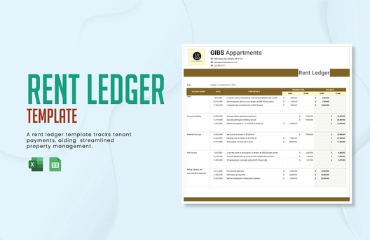 Rent Ledger Template