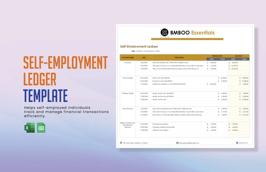 Self-employment Ledger Template