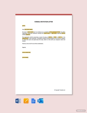 Formal Invitation Letter