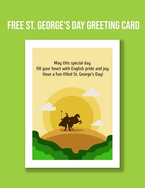 St. George's Day Greeting Card