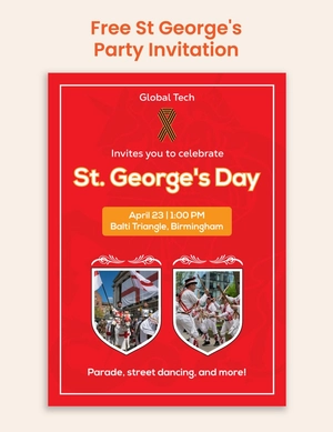 St George's Party Invitation