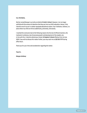 Letter of Intent for School Letter of Intent for School