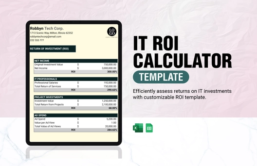 IT ROI Calculator Template