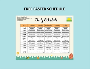 Easter Schedule
