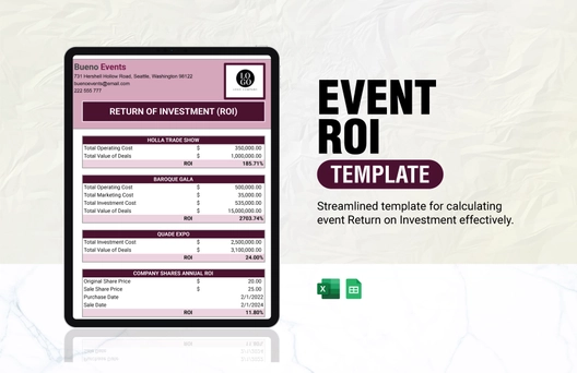 Event ROI Template
