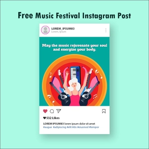 Music Festival Instagram Post