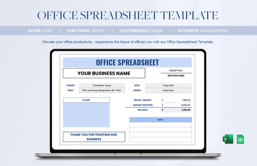 Office SpreadSheet Template