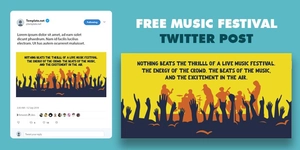 Music Festival Twitter Post