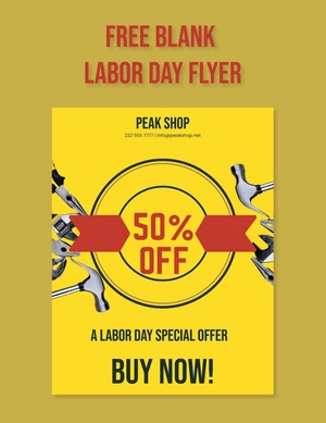 Blank Labor Day Flyer